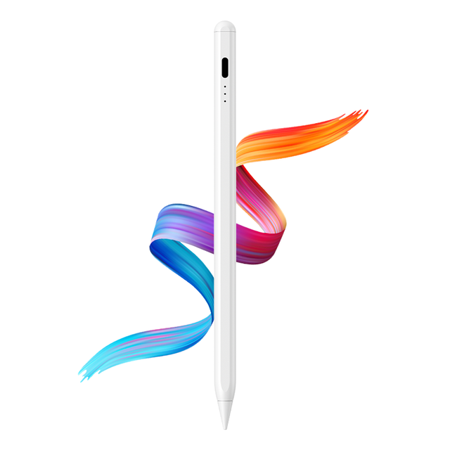 RUIDIAN 2025 Upgraded White Plastic Stylus Pen Active Capacitive Replaceable Nib iPad 2018+ Ultra High Precision Palm Rejection