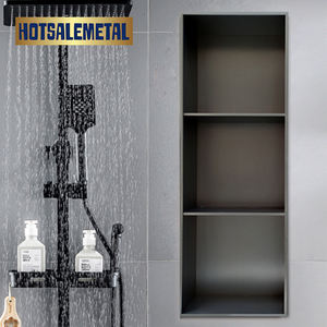 Estante de Almacenamiento de Cocina Rectangular Ecológico de Acero Inoxidable 316, Nicho de Pared Interior, Mueble Empotrado Moderno para Hogar y Hotel - Product Image 4