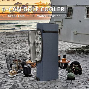 Nueva Bolsa Térmica para Golf con Cierre de Cremallera, Impermeable, de Poliéster, para 2 Botellas de Vino o <span class=keywords><strong>6</strong></span> Latas de Cerveza, para Almacenamiento de Alimentos - Product Image 3