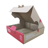 Boîtes à pizza en carton ondulé kraft brun Boîtes en carton imprimées personnalisées Conteneurs à emporter Boîtes d'emballage alimentaire