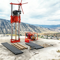 Foreuse d'exploration portable de 30 m de profondeur avec boîte de vitesses et pompe, petite machine de forage carottier portable
