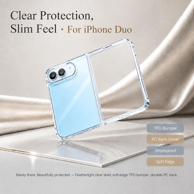 Ultra Thin Frame Ins Style Phone Case for Iphone Duo TPU Bumper PC Back Cover Transparent Shockproof Soft Edge Lightweight Slim