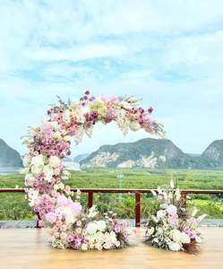 Adornos Florales Artificiales LANJO 3D en Forma de Luna, Color Personalizado, Hechos a Mano, para Arreglos Florales y Soportes de Flores - Product Image 5