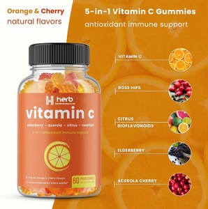 Gomitas de Vitamina C OEM/ODM con Sabor a Zumo de Naranja, Bajas en Azúcar, Refuerzan el Sistema Inmunitario - Product Image 3