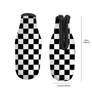 Manchon isotherme pour bouteille de bière en néoprène à fermeture éclair, personnalisé/en gros, motif à pois, réutilisable, garde la bière au frais - Product Image 2