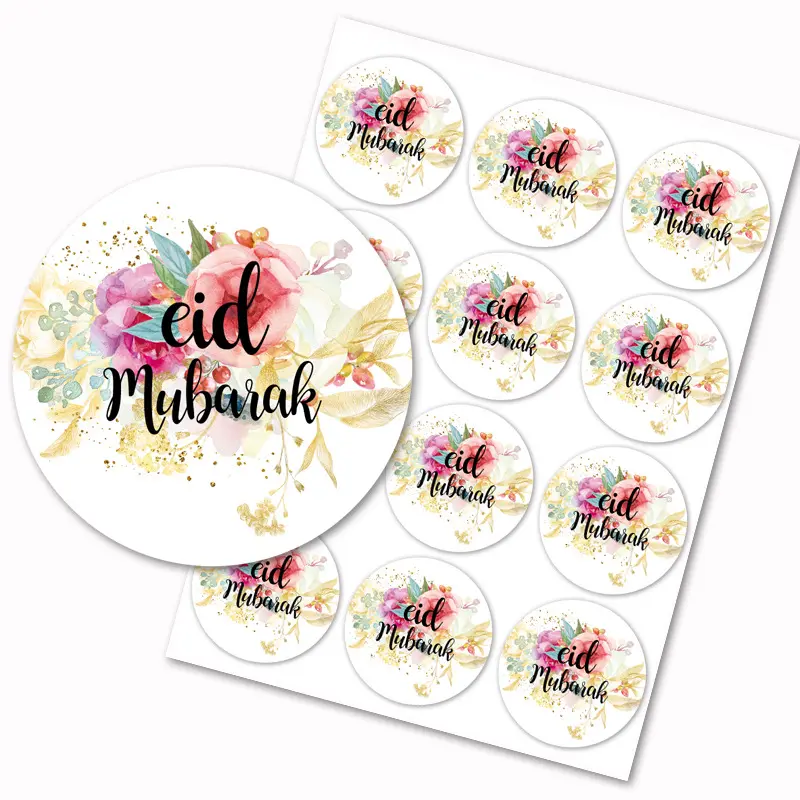 2024 mới dán trang trí ramadan EID mubarak kẹo quà tặng sticker ramadan kareem trang trí hồi giáo Nguồn cung cấp bên hồi giáo