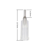 Aiguille en acier inoxydable de calibre 17G (0,25 pouce) à pointe émoussée avec raccord Luer Lock en plastique pour distributeur de seringues non médical