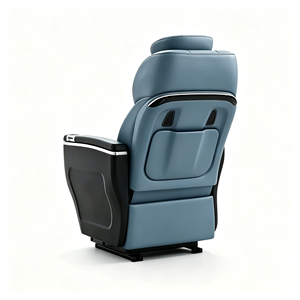 Siège de capitaine de luxe bleu et noir pour <span class=keywords><strong>camping</strong></span>-<span class=keywords><strong>car</strong></span>, yacht, conversion de fourgon avec tiroir de rangement dissimulé et table pliable - Product Image 5