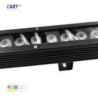 Projecteur linéaire LED RGBCCT DMX512 avec contrôle 2.4G, Lampe murale LED DC24V en aluminium pour éclairage de scène