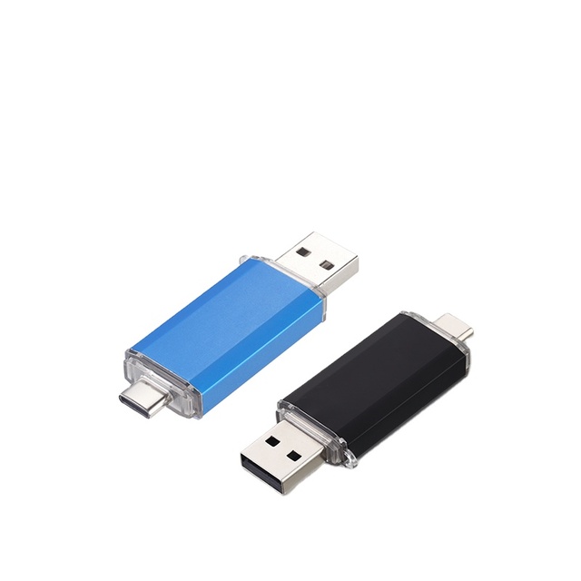 Factory Direct Sale New 64Gb/128Gb/256Gb USB 3.0 Type C Metal Pendrive 2 in 1 Flash Drive 256Gb Usb Flash Drives Usb 3.0