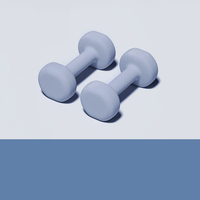 Équipement d'exercice à domicile, haltères en fonte avec revêtement en silicone plastique pour l'exercice en intérieur et dans les parcs