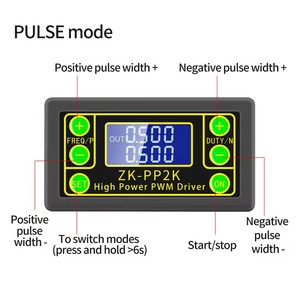 ZK-PP2K PWM tín hiệu máy phát điện 8A mô-đun điều khiển cho động cơ/Đèn Chế độ kép LCD PWM xung tần số nhiệm vụ chu kỳ điều chỉnh mô-đun - Product Image 5