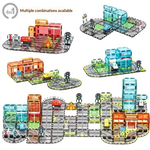Blocs de construction magnétiques, train électrique puissant, <span class=keywords><strong>film</strong></span> de fenêtre coloré pour le trafic urbain, jouets éducatifs pour enfants, cadeau - Product Image 3