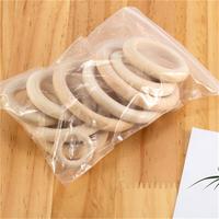 Good Unfinished Beech Wood Ring Natural Round Circle Bead for Crafting Jewelry Accessories