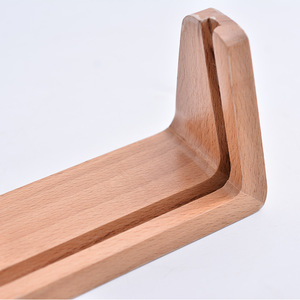 Wooden Photo Frame Base Beech Wood Rectangular U Shape Handmade Tabletop Display Stand Horizontal Orientation - Product Image 3