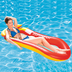 Mori Yuho Floating Lounger 160x90cm <b>Inflatable</b> Pool <b>Float</b> Lounge Chair Water Seat - Product Image 1