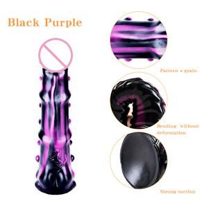 異形人工ペニス2層液体シリコンディルド色ペニス動物ペニス大人のセックス製品 - Product Image 6