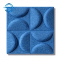 Tuiles acoustiques modulaires 3D en PET 300x300mm, assemblage facile, panneaux insonorisants pour décoration murale