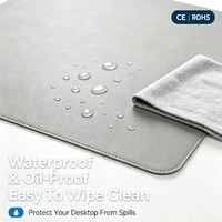 Tapis de bureau en cuir PU simple face antidérapant et imperméable, grand tapis de souris gaming avec logo personnalisé pour bureau et ordinateur