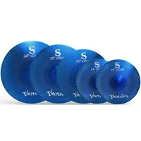Vansir cymbals VANSIR BLUE Serie Low Volume SILENCE MUTE Becken mit kostenlosem Becken beutel 14HIHAT 16CRASH 18CRASH 20RIDE