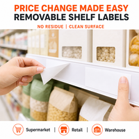 Label Kemasan yang Dapat Dilepas, Gulungan Label 60x40mm, 70x50mm, 100x100mm 1000pcs Tanpa Residu, Mudah Dikupas untuk Penggunaan di Rak Ritel