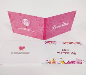 Video personalizzato di alta qualità di nozze di lusso Guest Book digitale 7 pollici schermo Lcd Video Brochure Card per <span class=keywords><strong>invito</strong></span> a nozze - Product Image 5