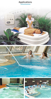 Lit de massage spa numérique en acrylique Pikes VTSPA-05 Hydro Vichy, blanc, avec coffret en bois pour centre de bien-être