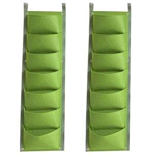 Macetero <span class=keywords><strong>Vertical</strong></span> para cultivo de plantas, suministros de pared para jardín, verde, con bolsillos - Product Image 1