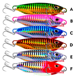 Jigging lento resplandor 10-50 gramos Señuelos <span class=keywords><strong>de</strong></span> agua salada Plantilla <span class=keywords><strong>de</strong></span> metal <span class=keywords><strong>de</strong></span> <span class=keywords><strong>pesca</strong></span> <span class=keywords><strong>de</strong></span> 6 colores para tienda <span class=keywords><strong>de</strong></span> aparejos - Product Image 2