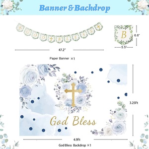 HAWIN Paquete de 95 Globos de Látex para Bautizo y Cristiandad, Decoraciones Católicas Doradas con Mensaje de Bendición, para <span class=keywords><strong>Primera</strong></span> Comunión y Baby Shower - Product Image 4