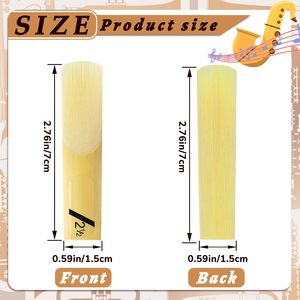 Set di 10 cannucce per clarinetto e sassofono (soprano, contralto) con custodia singola, forze 1.5/2.0/2.5/3.0/3.5/4.0 - Vendita all'ingrosso - Product Image 2