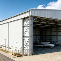 Hangar Prefabricado de Acero Personalizado para Helicópteros Privados, Estacionamiento de Aviones Ligeros y Protección