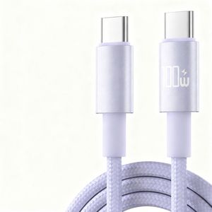 Cable de Teléfono de 100 W, Cable de Transferencia de Datos de Nailon Tipo C, Cables Trenzados con Adaptador USB-C para iPhone, Huawei, Xiaomi - Product Image 3
