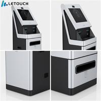Kiosque en libre-service 24h/24 sans surveillance, terminal à écran tactile, lecteur de cartes, coins arrondis, anti-collision, sur pied, personnalisé