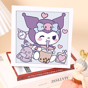 Kit de peinture au diamant pour enfants avec cadre, motif <span class=keywords><strong>d</strong></span>'animaux mignons, facile à utiliser pour les enfants, activité de bricolage, interaction parent-enfant - Product Image 5