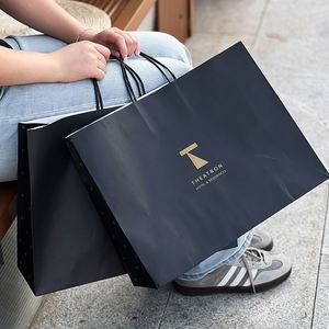 Sacs en papier kraft écologiques, recyclables et biodégradables avec laminage et logo personnalisé - Pour hôtels, appartements, théâtres - Product Image 3