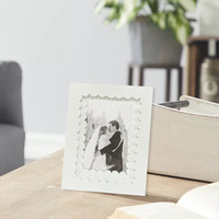 AHOME cadre Photo Mdf 5x7 cadre Photo blanc cadre en bois festonné Art mural décoration de la maison