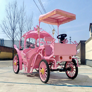 Chariot de défilé électrique LED orné en forme de citrouille féerique pour carnaval et Noël - Product Image 1