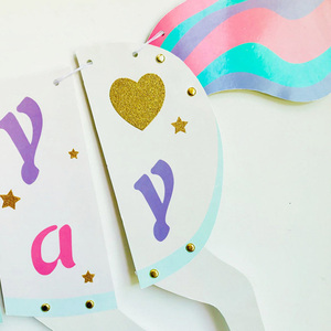 <span class=keywords><strong>Décoration</strong></span> colorée de fête d'<span class=keywords><strong>anniversaire</strong></span> d'enfants conception mignonne de licorne <span class=keywords><strong>décoration</strong></span> de chambre d'enfants - Product Image 2