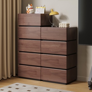 Commode modulaire en bois massif au design minimaliste et moderne pour le rangement de la chambre et du salon - Product Image 2