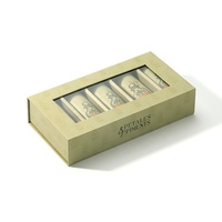 Boîte rigide carrée personnalisée en gros avec fermeture magnétique pour livres, cosmétiques, thé, cadeaux, boîte cadeau recyclable avec fenêtre