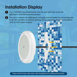 Luces LED RGB 12V PAR56 para Piscina, Ultrafinas, Compatibles con Nichos Astral Pool, Rellenas de PC, Resistentes al Agua IP68, de Acero Inoxidable - Product Image 3