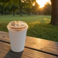 Gobelets en papier noirs jetables pour boissons chaudes (chocolat chaud), avec couvercles, manchons et bâtonnets mélangeurs, pour fêtes et pique-niques