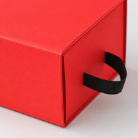 Boîte pliante en carton rigide noir ondulé personnalisée de luxe avec fermeture magnétique pour emballage cadeau, vêtements et vin – Vente en gros