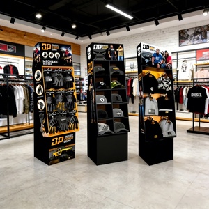 ชั้นวางหมวกสำหรับร้านค้าปลีก ชั้นวางหมวกและเสื้อผ้าทำจากกระดาษแข็งสำหรับจัดแสดงคอลเลกชันหมวก - Product Image 1