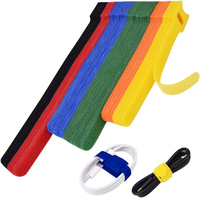 Attaches-câbles en nylon réutilisables et écologiques de 6 pouces, auto-adhésifs, à boucles auto-agrippantes, en différentes longueurs - 100 mm, 200 mm, 300 mm, 400 mm