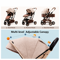 Poussette bébé 3 en 1 multifonctionnelle pliable pour nouveau-né, landau de voyage, chariot de bébé