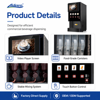 Aidewo 4-64 Distributeur automatique de café instantané en métal personnalisable pour bureau, Wi-Fi, nettoyage automatique pour thé au lait (10