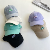 Coreano Chaobao niños moda verano letra Unisex guapo gorra bebé gorra de béisbol 6 paneles 100% algodón 3D bordado común