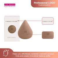 Éponge de maquillage en forme de larme Bouffée cosmétique sans latex pour salons de beauté Éponge de maquillage de marque privée Cadeau promotionnel quantité minimale de commande bas